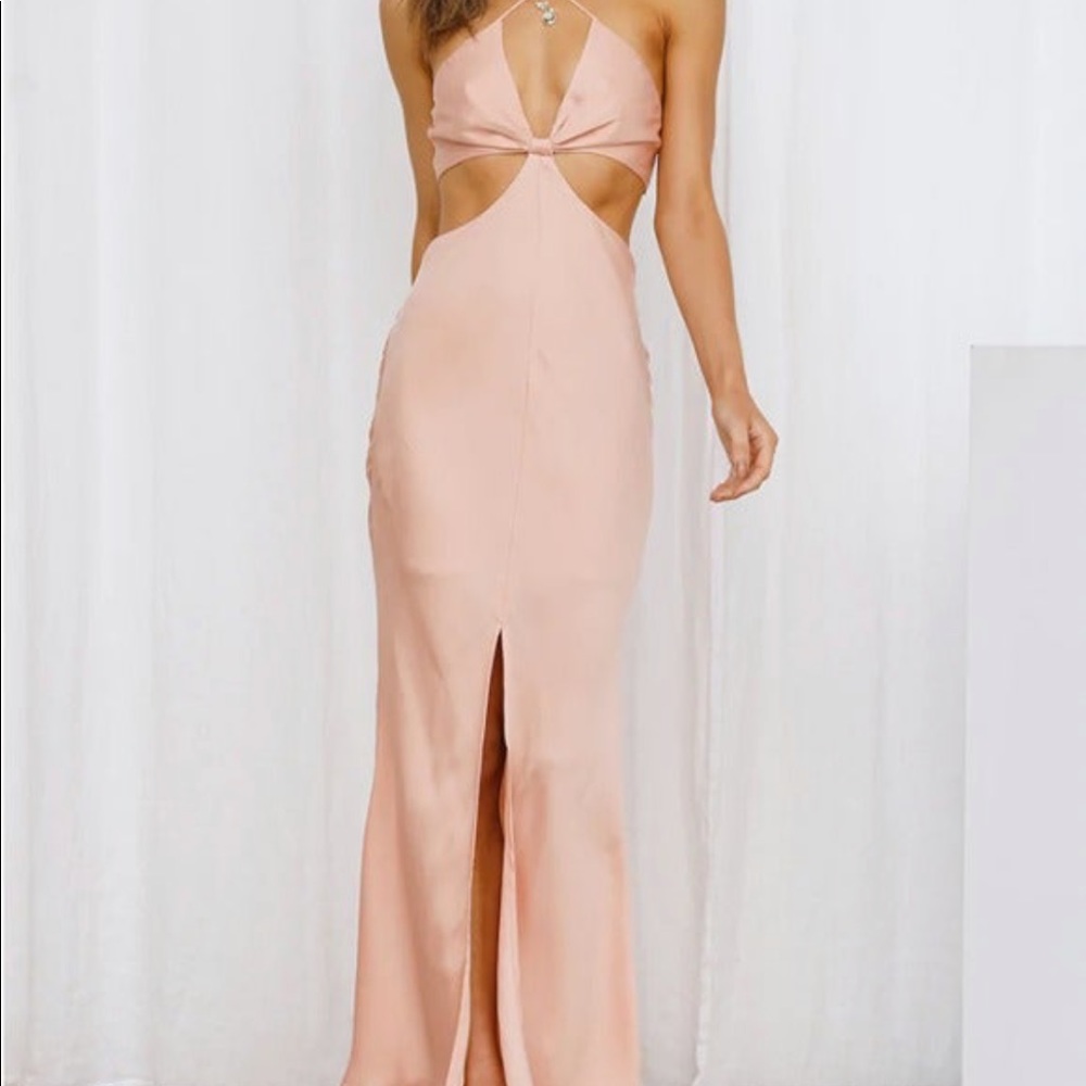 Pink maxi cutout dress (NEW) BE MY LOVE MIDI DRESS